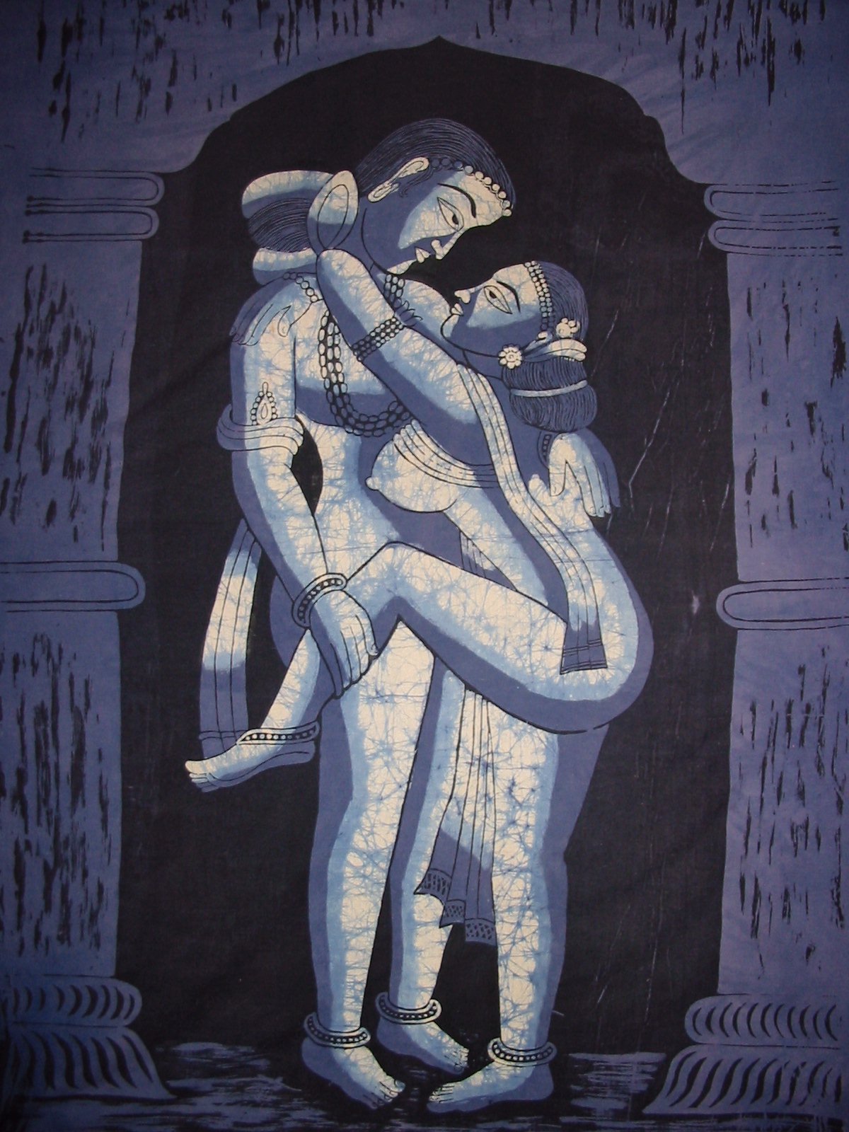 Unknown Artist - Lovers, Contemporary Indian Batik